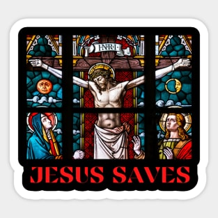 Jesus saves Sticker